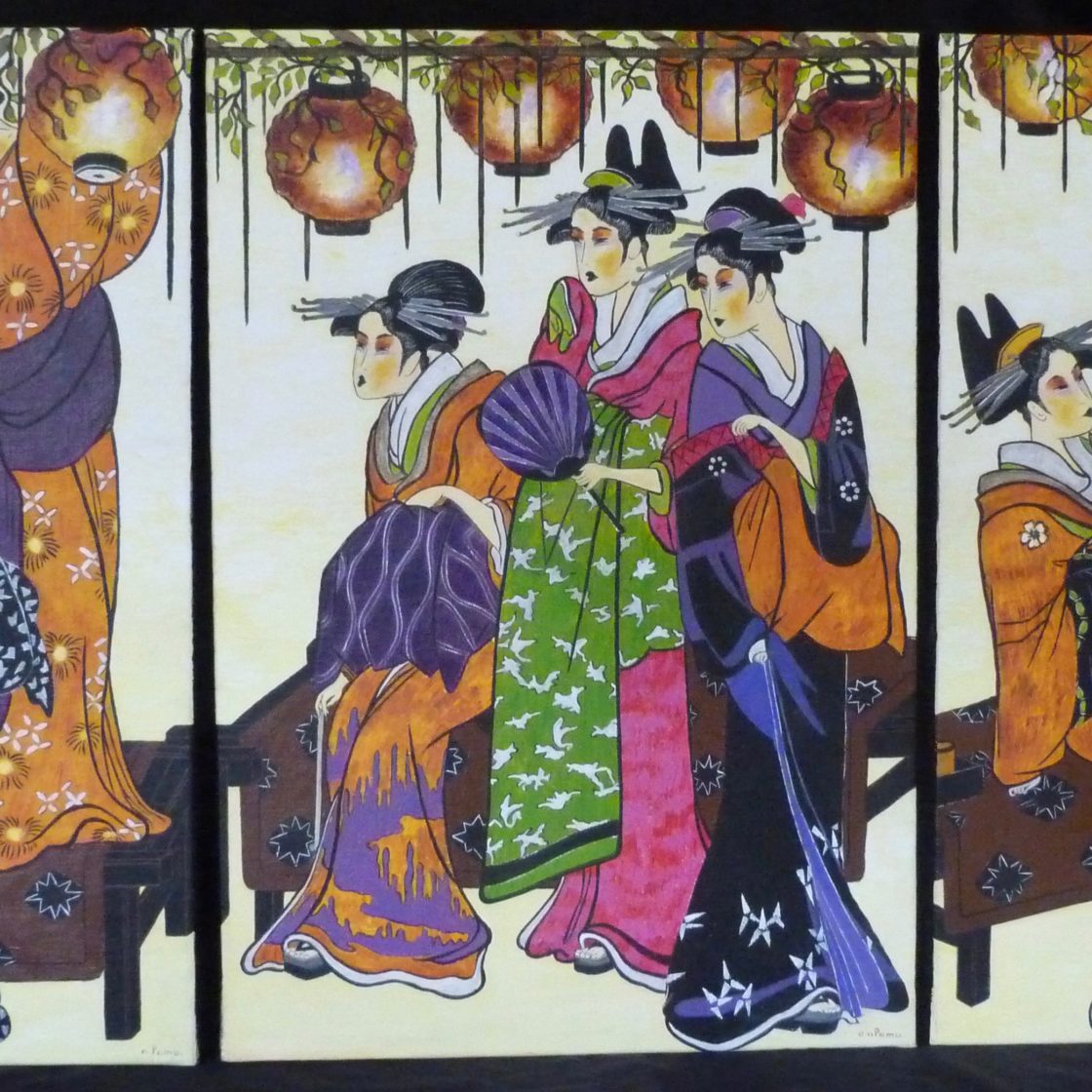 annie-alamo-peintures Ref 1J  Triptyque