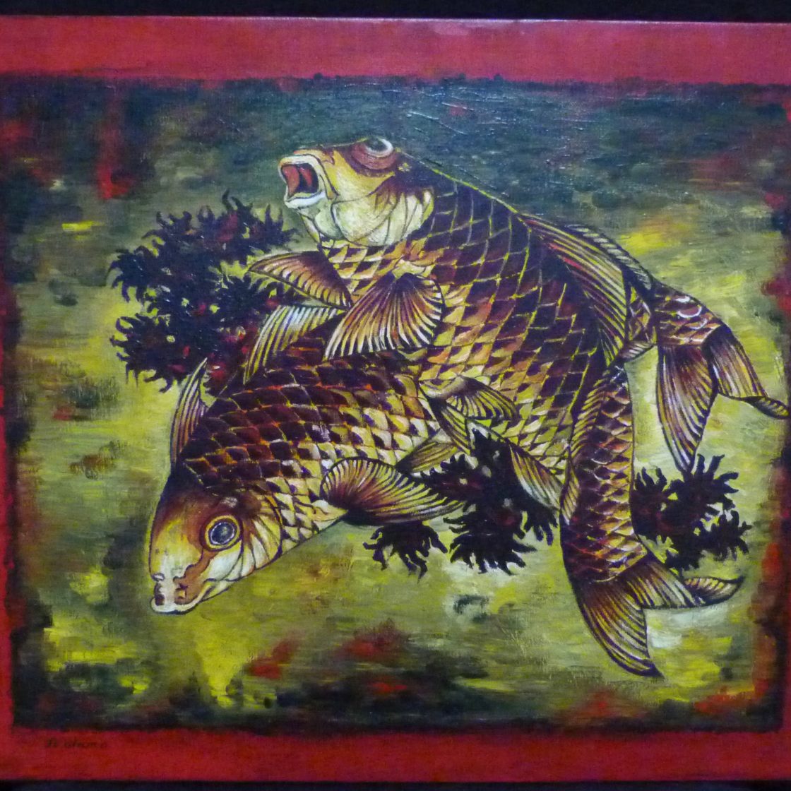 annie-alamo-peintures carpes