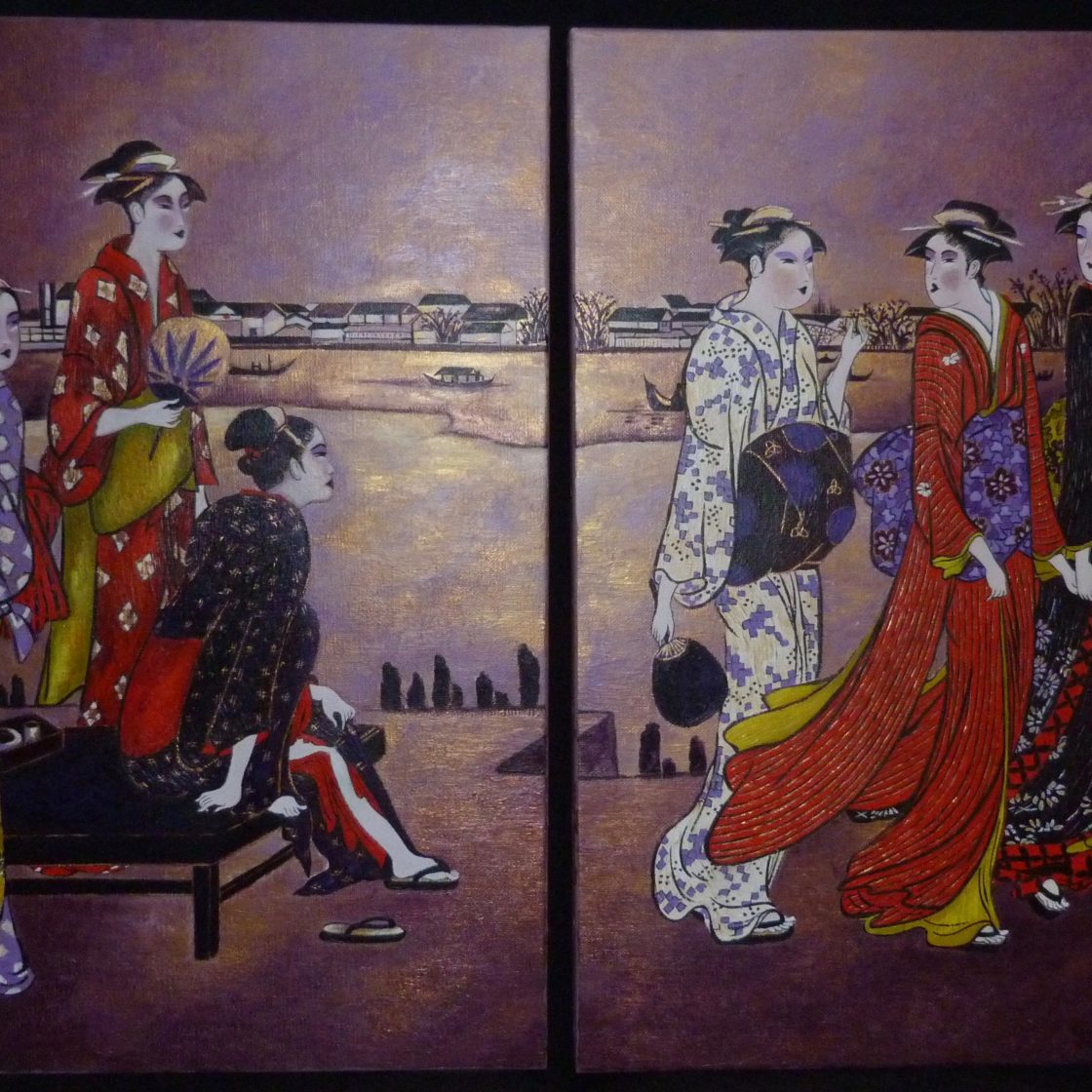 annie-alamo-peintures Ref 16J Diptyque