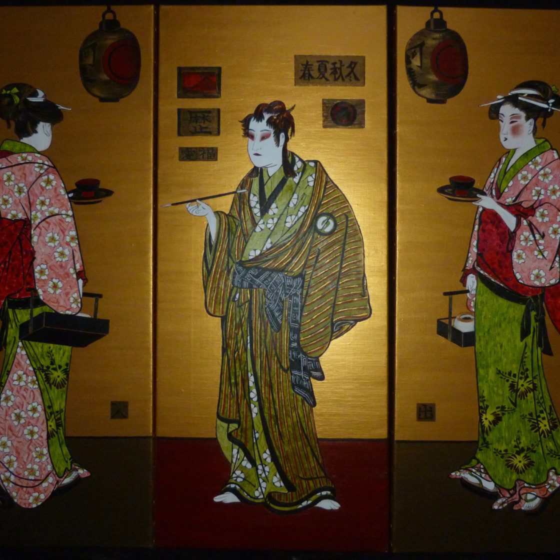 annie-alamo-peintures Ref 25J Triptyque